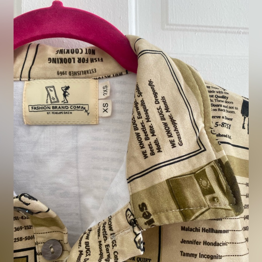 FBC Yellow Pages Print Crop Polo - Picture 5 of 7